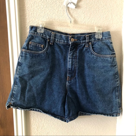 Vintage Pants - Halson Vintage 90s Baggy Mom Shorts Y2K High Waist Jean Size 10 Medium Wash
